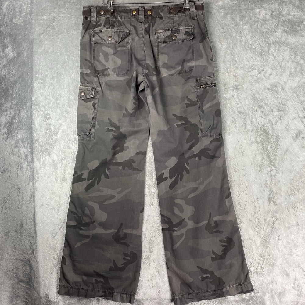 Vintage Polo Jeans Co Ralph Lauren Pants Womens Size 10 Camo Cargo Wide Leg Y2K - Picture 10 of 16